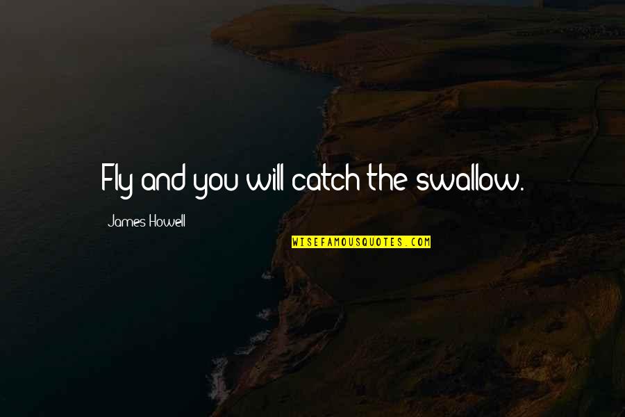 Feeling Happy Because Of Someone Quotes By James Howell: Fly and you will catch the swallow.