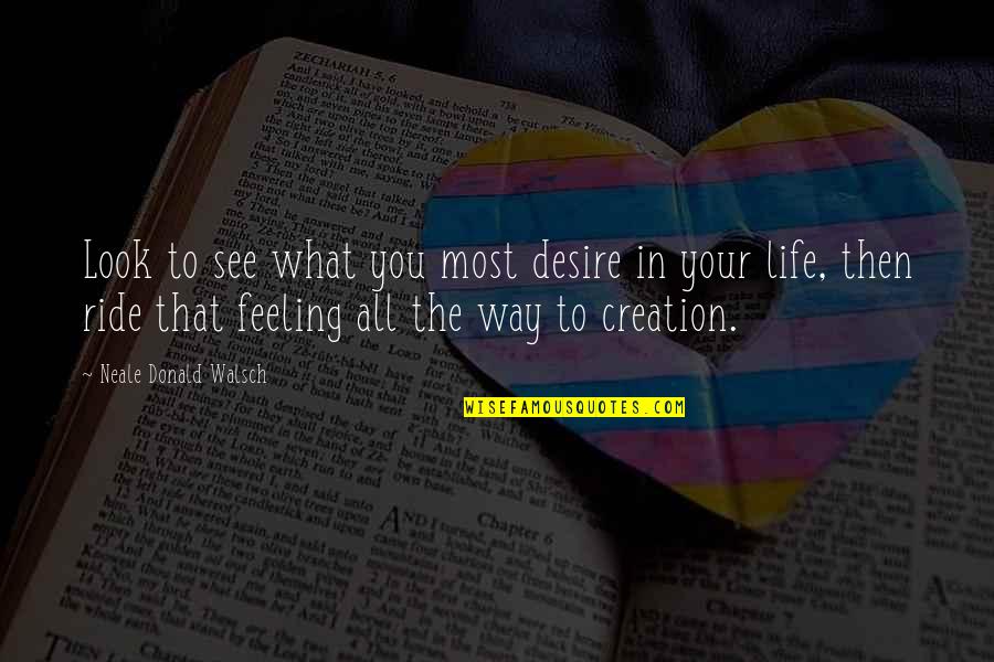 Feeling Life Quotes By Neale Donald Walsch: Look to see what you most desire in