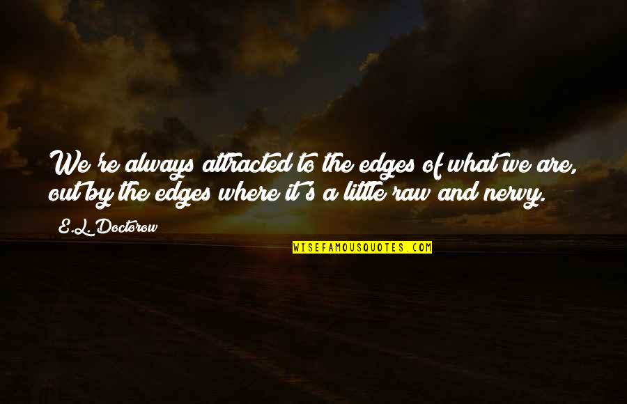 Feeling Lost Funny Quotes By E.L. Doctorow: We're always attracted to the edges of what