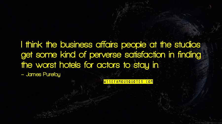 Feeling Low Depressed Quotes By James Purefoy: I think the business affairs people at the