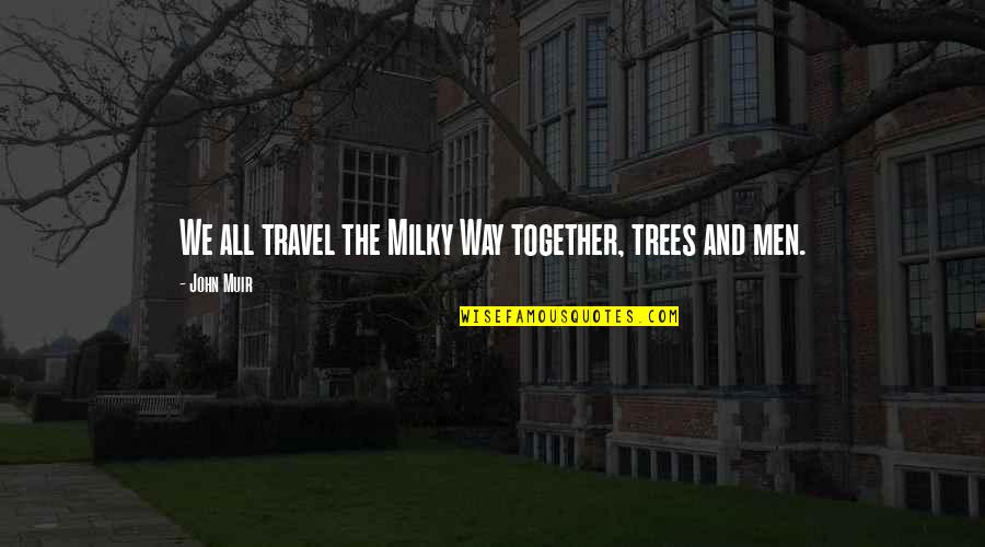 Feeling Lucky And Blessed Quotes By John Muir: We all travel the Milky Way together, trees