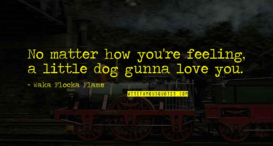 Feeling No Love Quotes By Waka Flocka Flame: No matter how you're feeling, a little dog