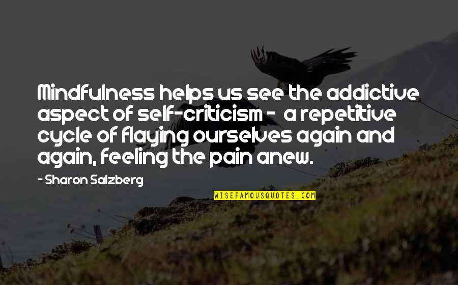 Feeling Of Pain Quotes By Sharon Salzberg: Mindfulness helps us see the addictive aspect of