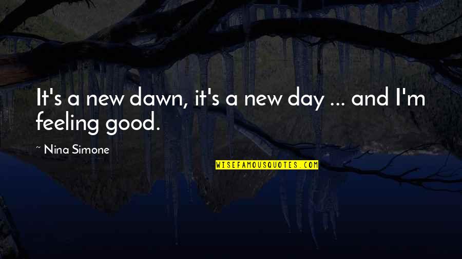 Feeling Really Good Quotes By Nina Simone: It's a new dawn, it's a new day