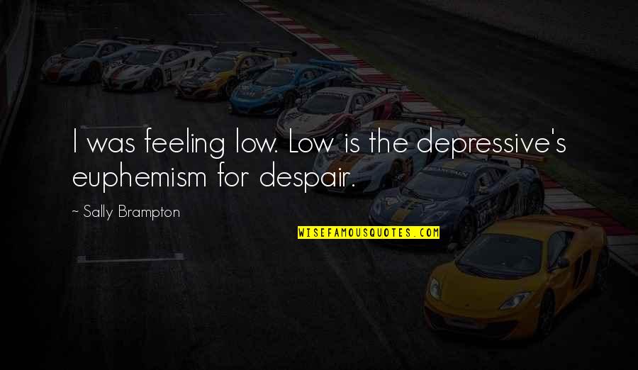 Feeling Really Low Quotes By Sally Brampton: I was feeling low. Low is the depressive's Feeling Really Low Quotes By Sally Brampton: I was feeling low. Low is the depressive's