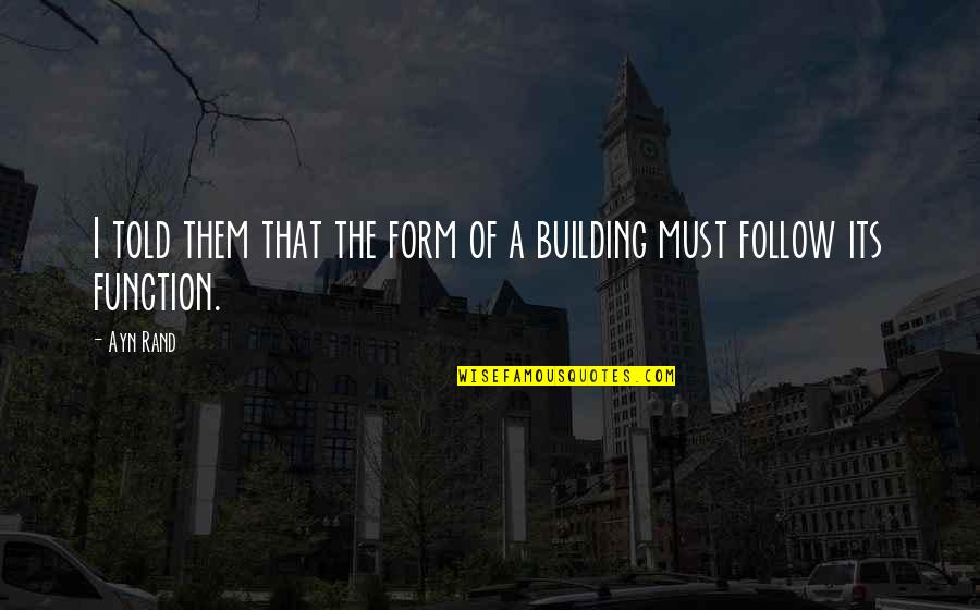 Feeling Sad All The Time Quotes By Ayn Rand: I told them that the form of a