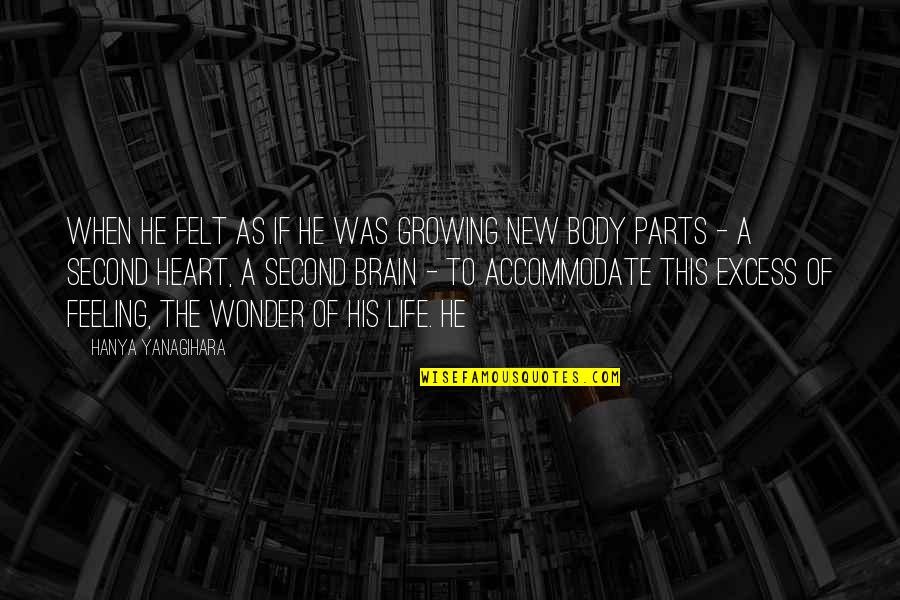 Feeling Second Best Quotes By Hanya Yanagihara: When he felt as if he was growing Feeling Second Best Quotes By Hanya Yanagihara: When he felt as if he was growing