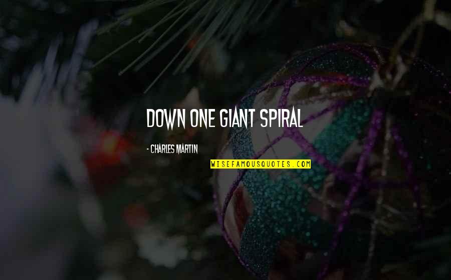 Feeling Sick To Your Stomach Quotes By Charles Martin: down one giant spiral