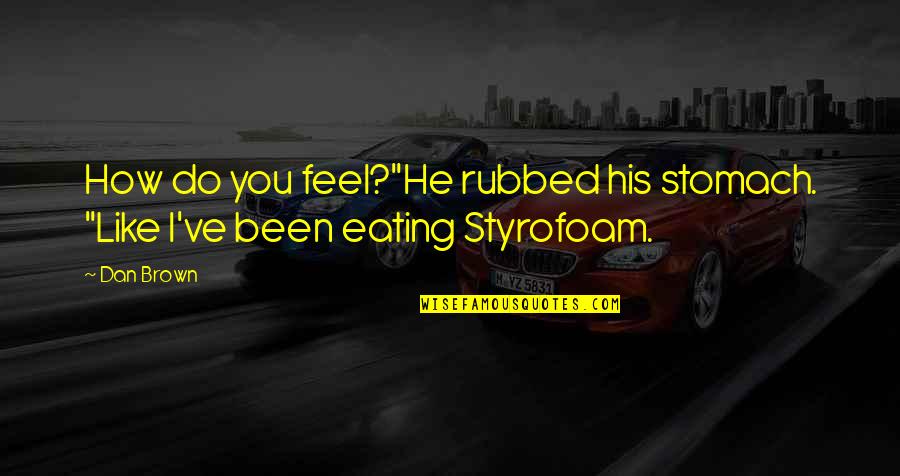 Feeling Sick To Your Stomach Quotes By Dan Brown: How do you feel?"He rubbed his stomach. "Like