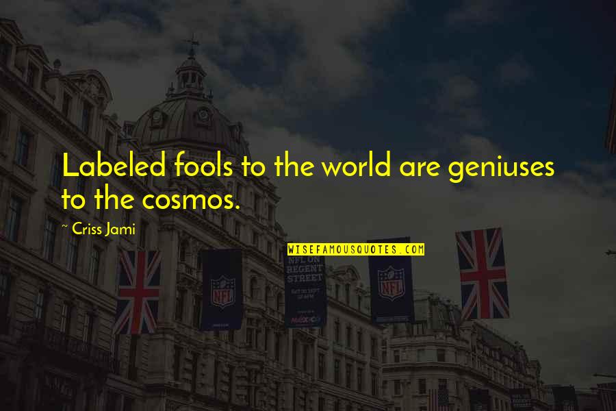 Feeling Significant Quotes By Criss Jami: Labeled fools to the world are geniuses to