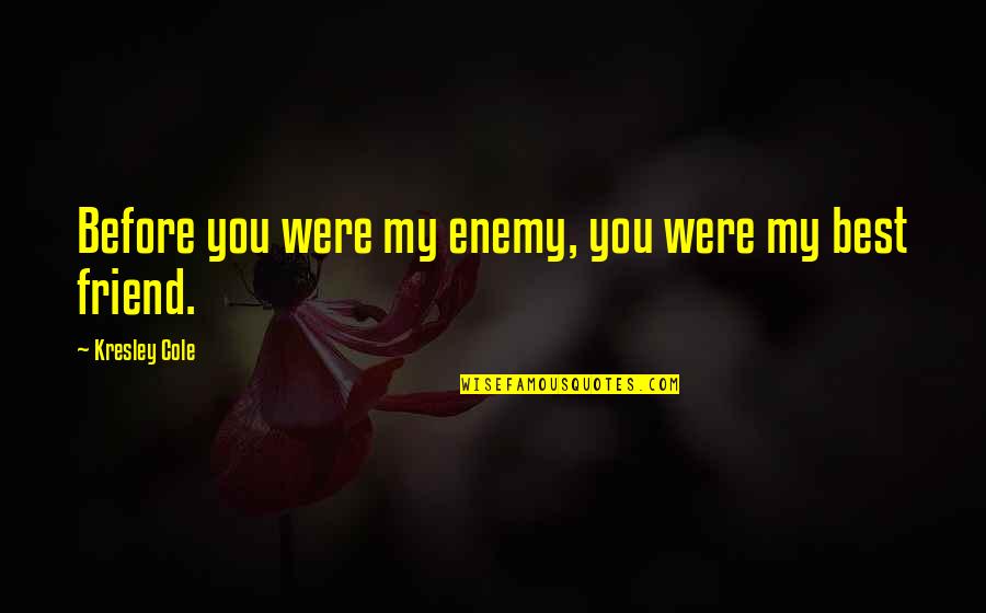 Feeling Sorry For Hurting Someone Quotes By Kresley Cole: Before you were my enemy, you were my