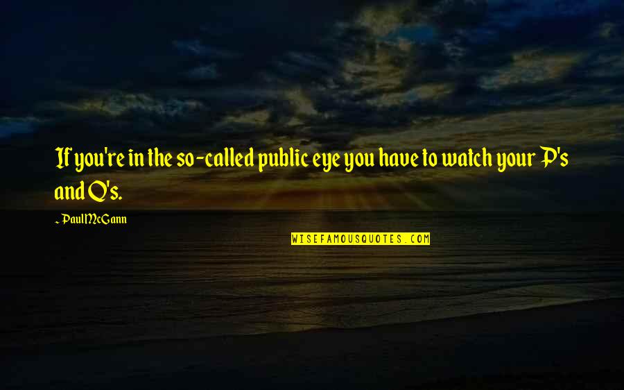 Feeling Special With You Quotes By Paul McGann: If you're in the so-called public eye you