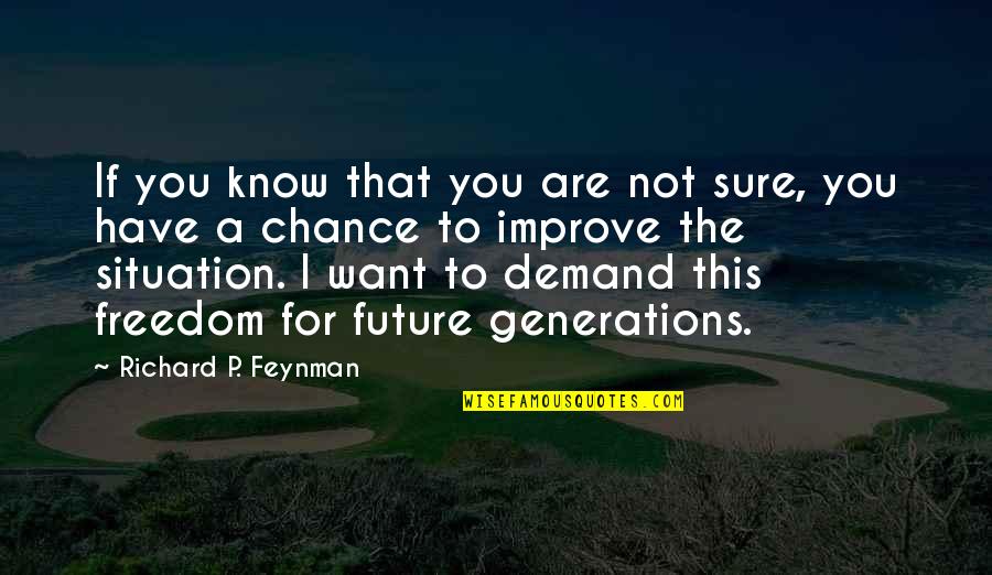 Feeling Unheard Quotes By Richard P. Feynman: If you know that you are not sure,