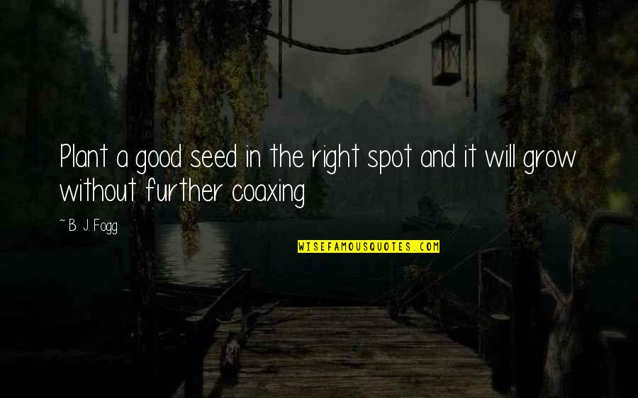 Feeling Victimized Quotes By B. J. Fogg: Plant a good seed in the right spot