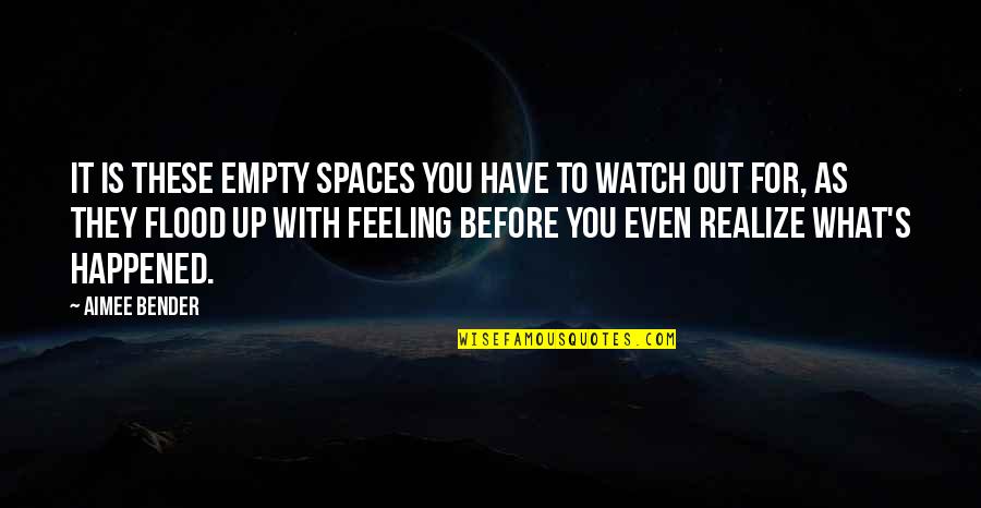 Feeling With You Quotes By Aimee Bender: It is these empty spaces you have to