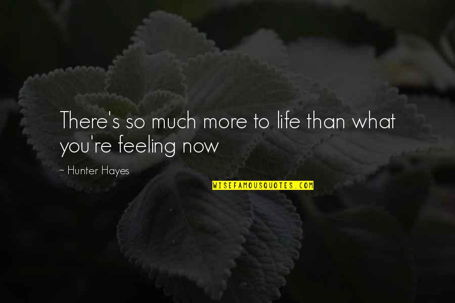 Feeling You Quotes By Hunter Hayes: There's so much more to life than what