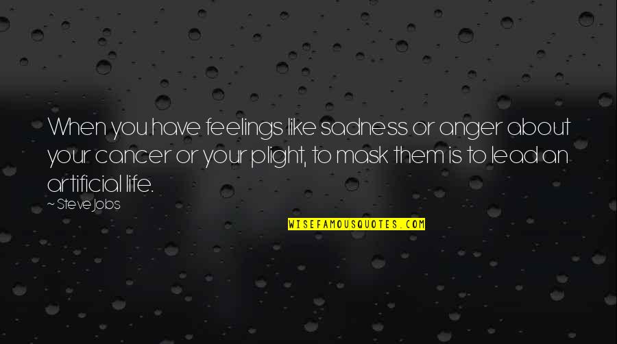 Feelings Anger Quotes By Steve Jobs: When you have feelings like sadness or anger