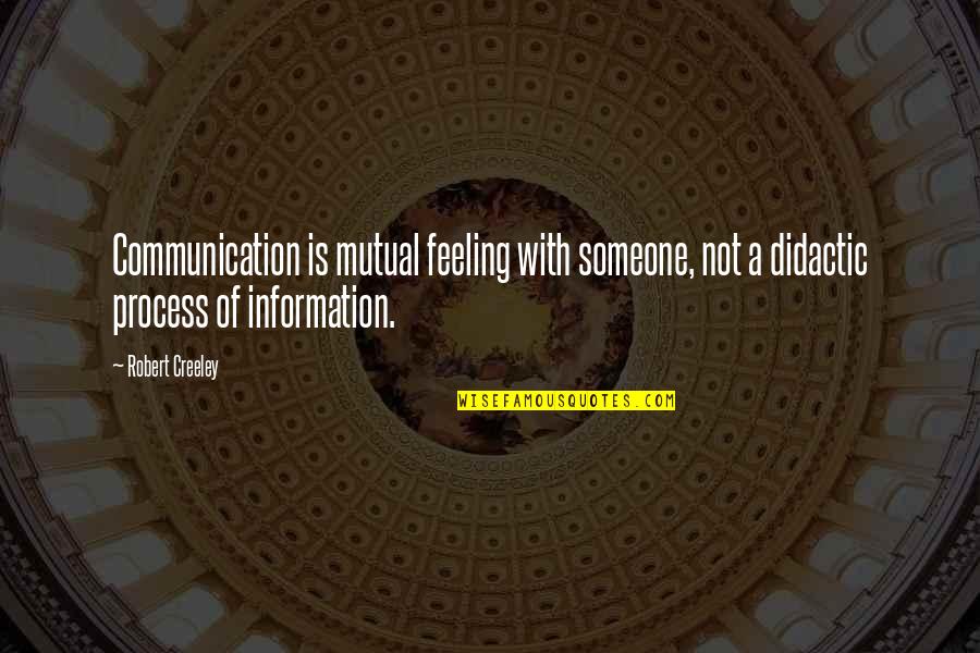Feelings Are Mutual Quotes By Robert Creeley: Communication is mutual feeling with someone, not a Feelings Are Mutual Quotes By Robert Creeley: Communication is mutual feeling with someone, not a