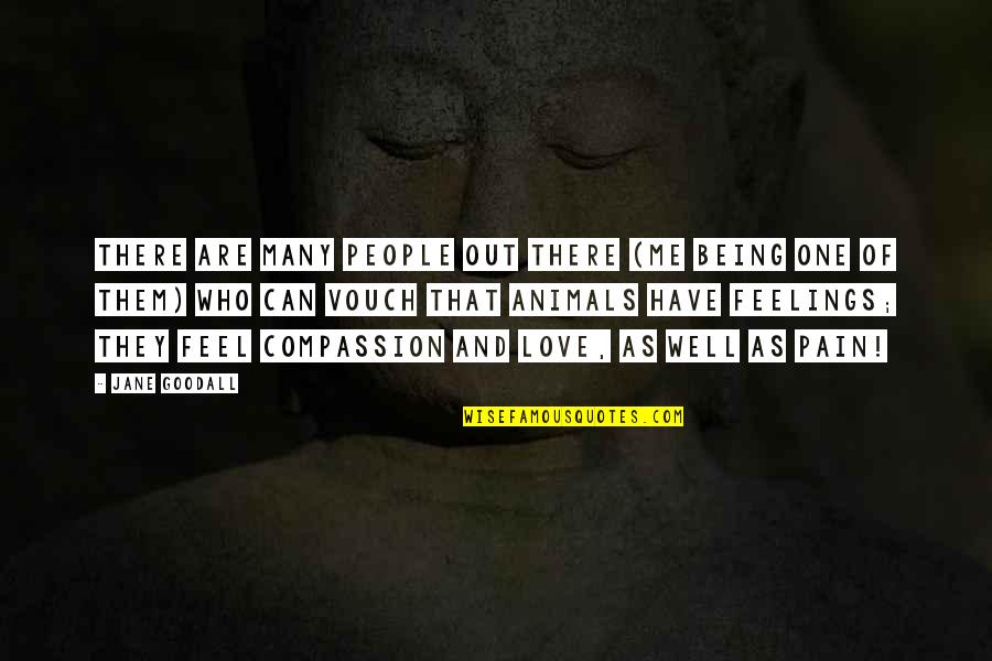 Feelings Pain Quotes By Jane Goodall: There are many people out there (me being