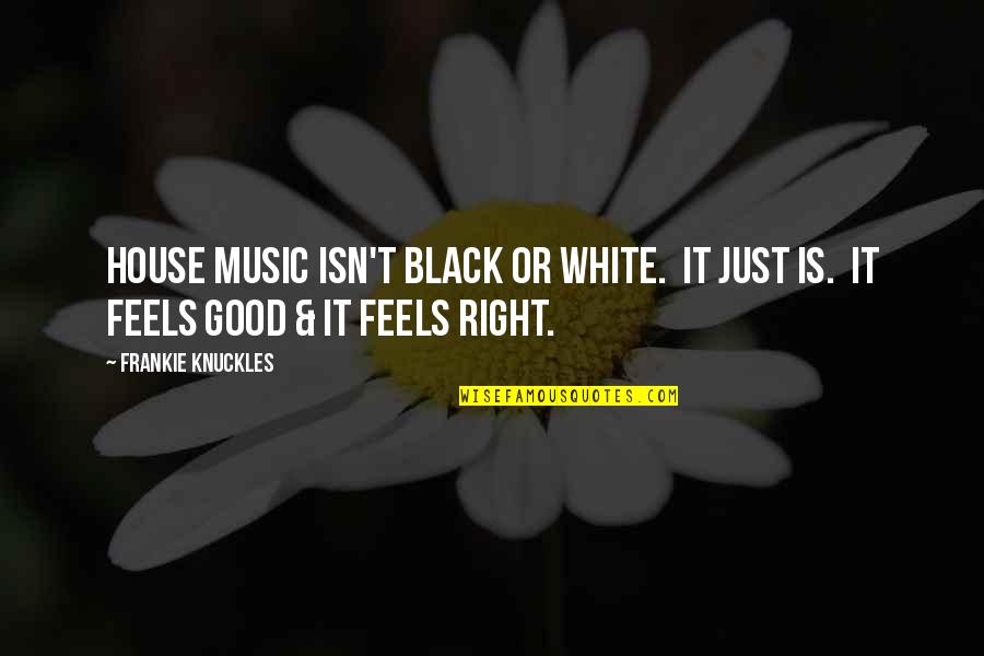 Feels Good Quotes By Frankie Knuckles: House Music isn't black or white. It just