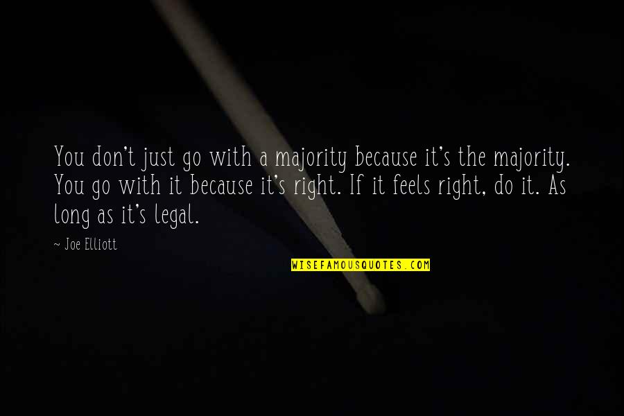 Feels So Right Quotes By Joe Elliott: You don't just go with a majority because