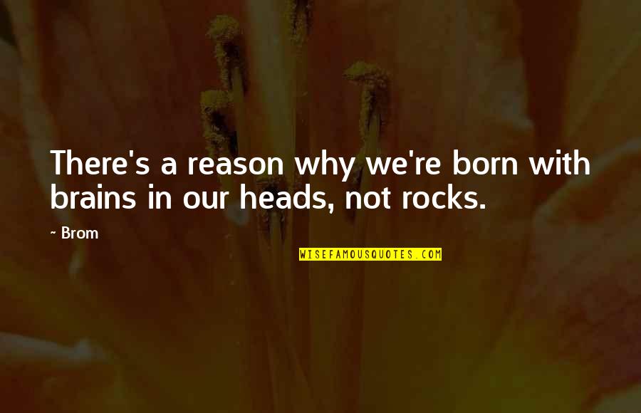 Fehrle Safes Quotes By Brom: There's a reason why we're born with brains