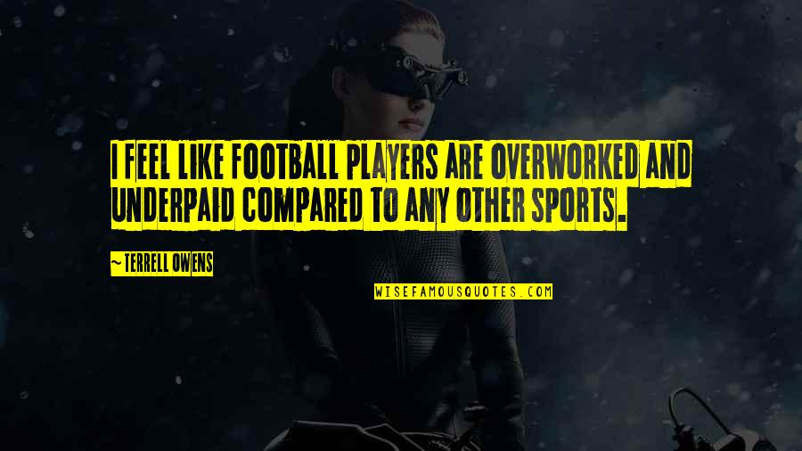 Fehrle Usaf Quotes By Terrell Owens: I feel like football players are overworked and