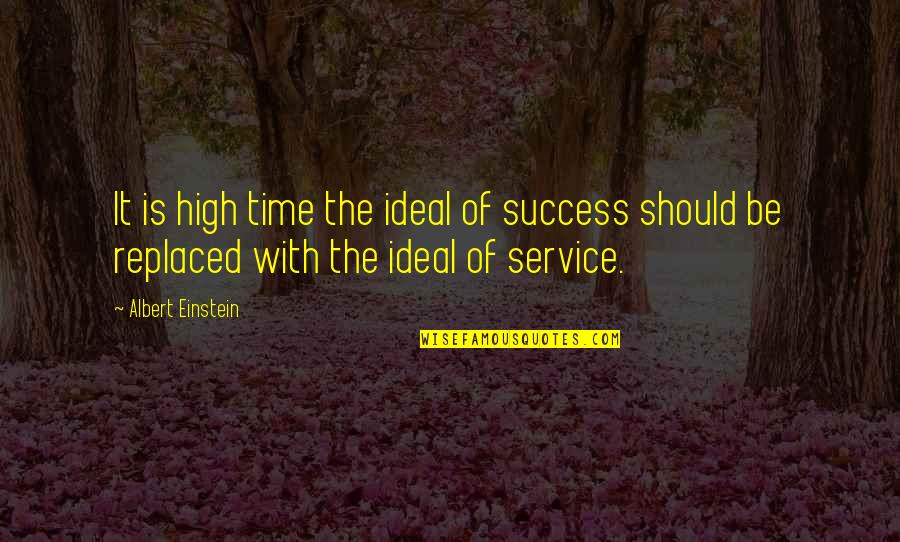 Feingold Quotes By Albert Einstein: It is high time the ideal of success Feingold Quotes By Albert Einstein: It is high time the ideal of success