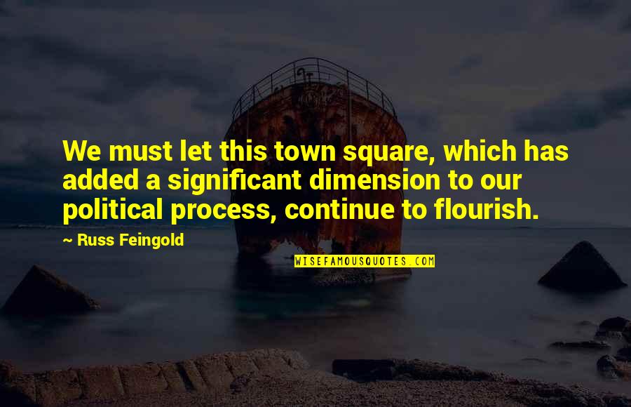 Feingold Quotes By Russ Feingold: We must let this town square, which has Feingold Quotes By Russ Feingold: We must let this town square, which has