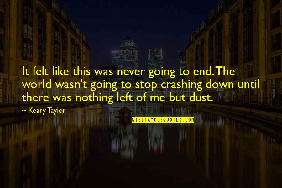Feinting Quotes By Keary Taylor: It felt like this was never going to