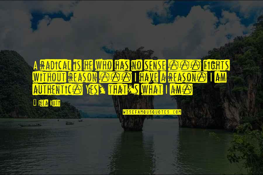 Fela Kuti Best Quotes By Fela Kuti: A radical is he who has no sense