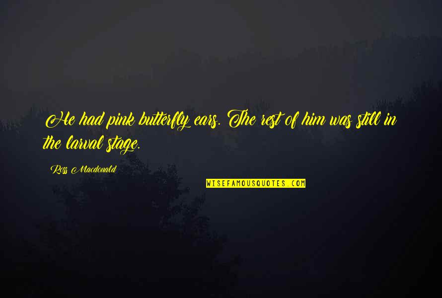 Feldherrnhalle Dagger Quotes By Ross Macdonald: He had pink butterfly ears. The rest of