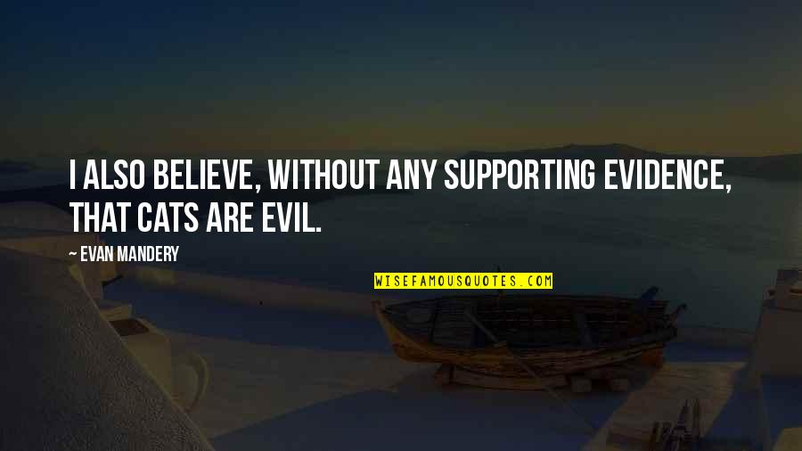 Felice Navidad Quotes By Evan Mandery: I also believe, without any supporting evidence, that
