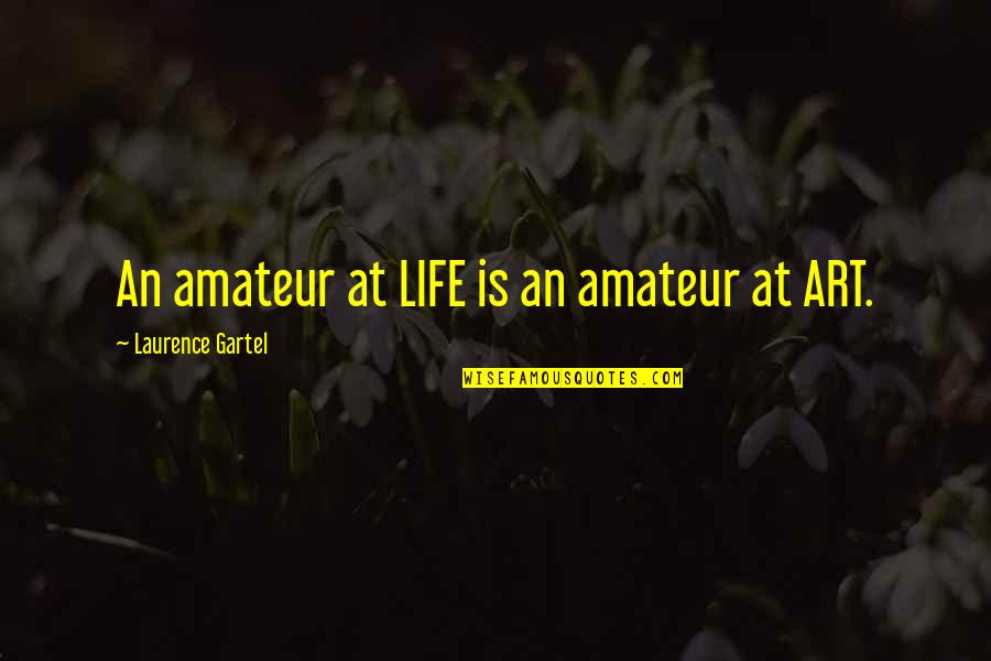 Felinus Amicus Quotes By Laurence Gartel: An amateur at LIFE is an amateur at