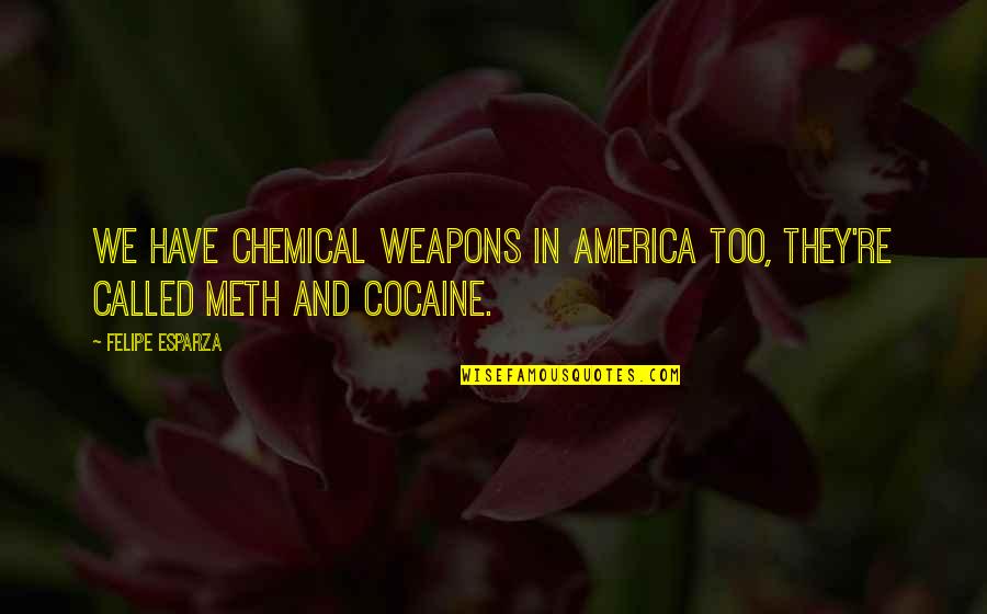 Felipe Esparza Quotes By Felipe Esparza: We have chemical weapons in America too, they're