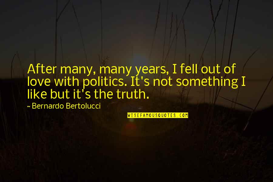 Fell Out Quotes By Bernardo Bertolucci: After many, many years, I fell out of