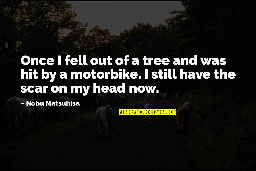 Fell Out Quotes By Nobu Matsuhisa: Once I fell out of a tree and Fell Out Quotes By Nobu Matsuhisa: Once I fell out of a tree and