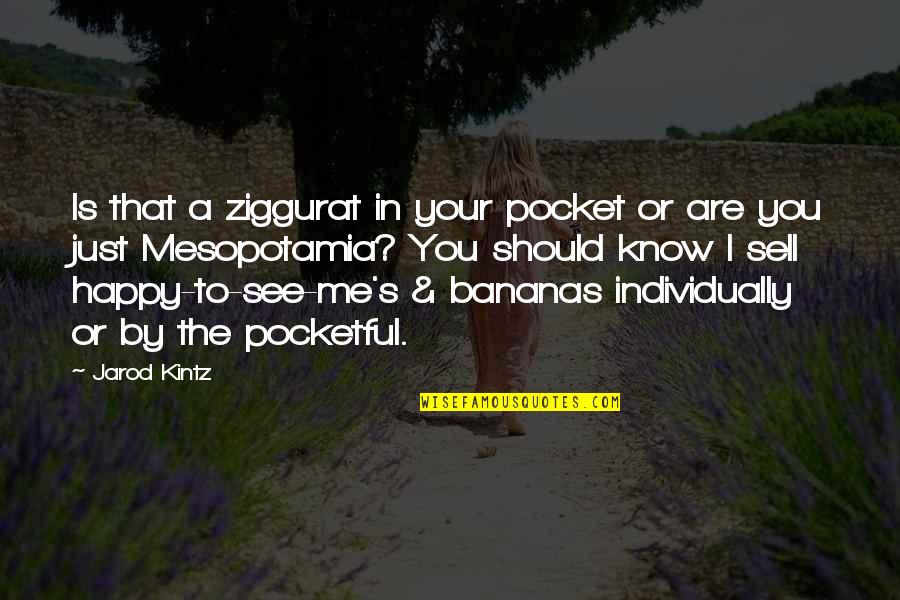 Felled Tree Quotes By Jarod Kintz: Is that a ziggurat in your pocket or
