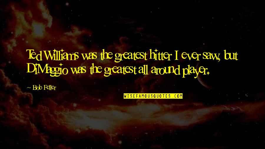 Feller's Quotes By Bob Feller: Ted Williams was the greatest hitter I ever