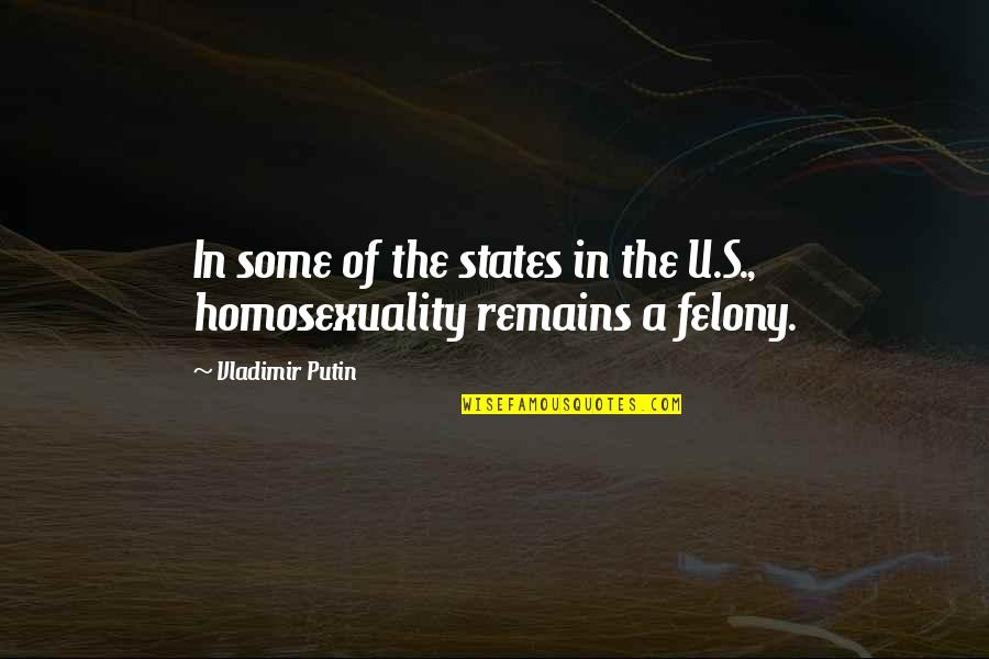 Felony Quotes By Vladimir Putin: In some of the states in the U.S.,