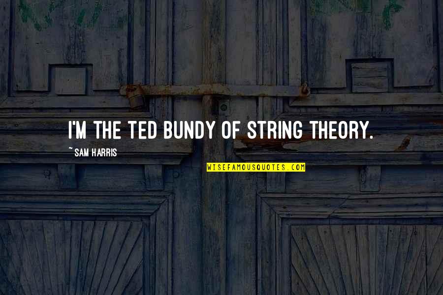 Fels High School Quotes By Sam Harris: I'm the Ted Bundy of string theory.