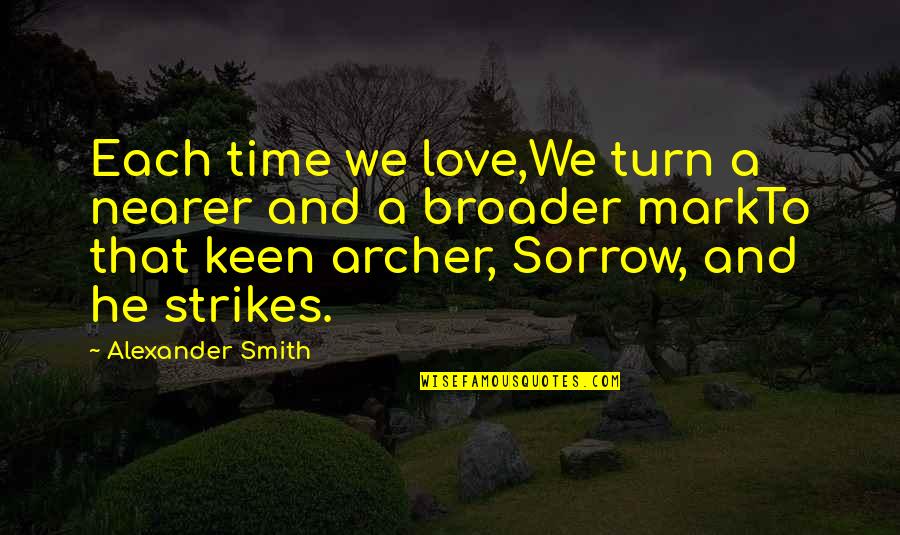 Felted Quotes By Alexander Smith: Each time we love,We turn a nearer and