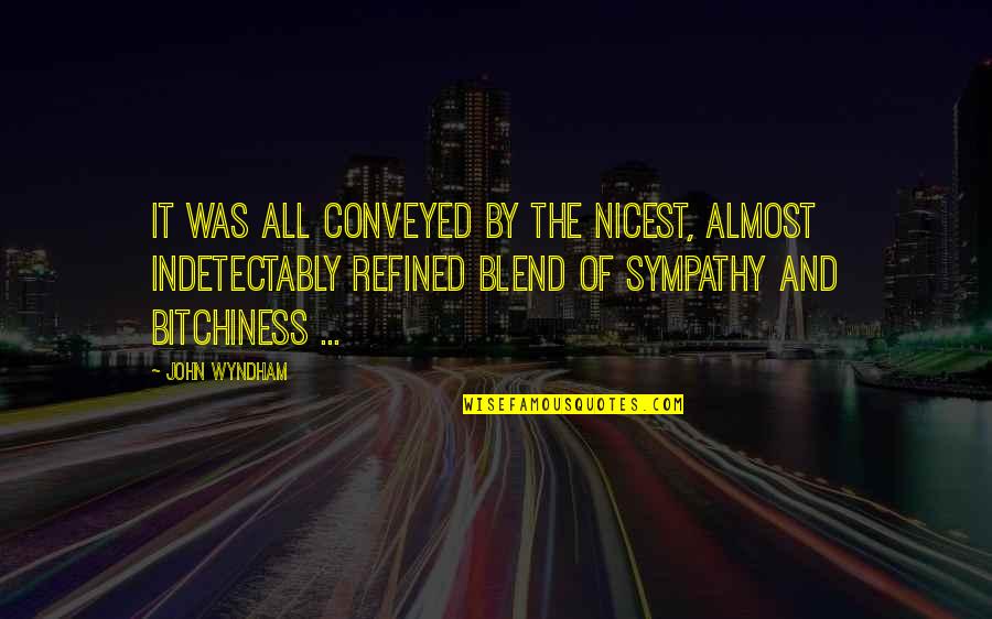 Feminine Ideal Quotes By John Wyndham: It was all conveyed by the nicest, almost