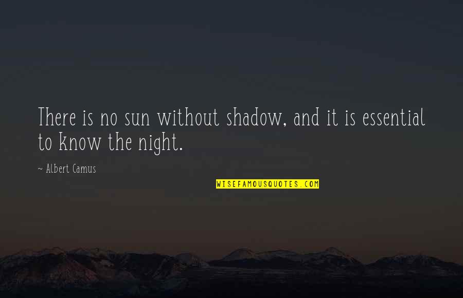 Feminist Anti War Quotes By Albert Camus: There is no sun without shadow, and it