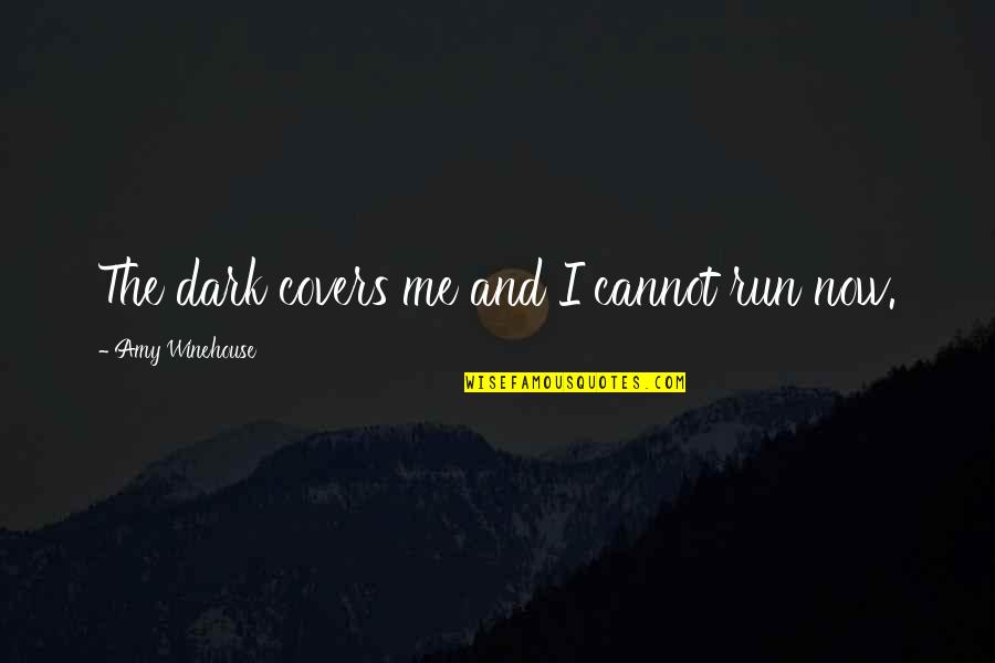 Feminist Text Quotes By Amy Winehouse: The dark covers me and I cannot run Feminist Text Quotes By Amy Winehouse: The dark covers me and I cannot run
