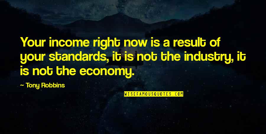 Feminizing Son Quotes By Tony Robbins: Your income right now is a result of Feminizing Son Quotes By Tony Robbins: Your income right now is a result of