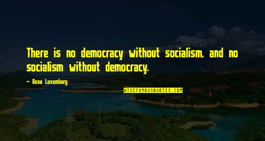 Fence Staining Quote Quotes By Rosa Luxemburg: There is no democracy without socialism, and no