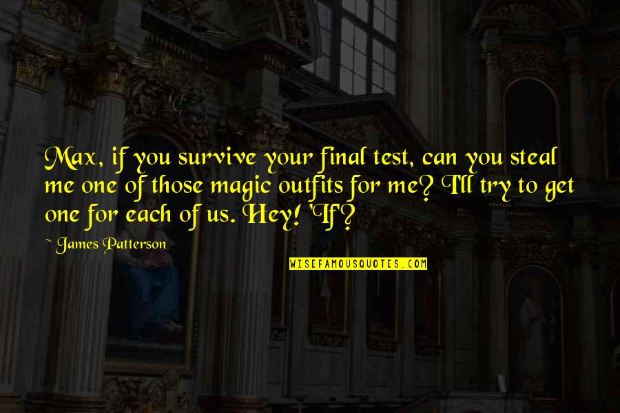 Fennec Foxes Quotes By James Patterson: Max, if you survive your final test, can