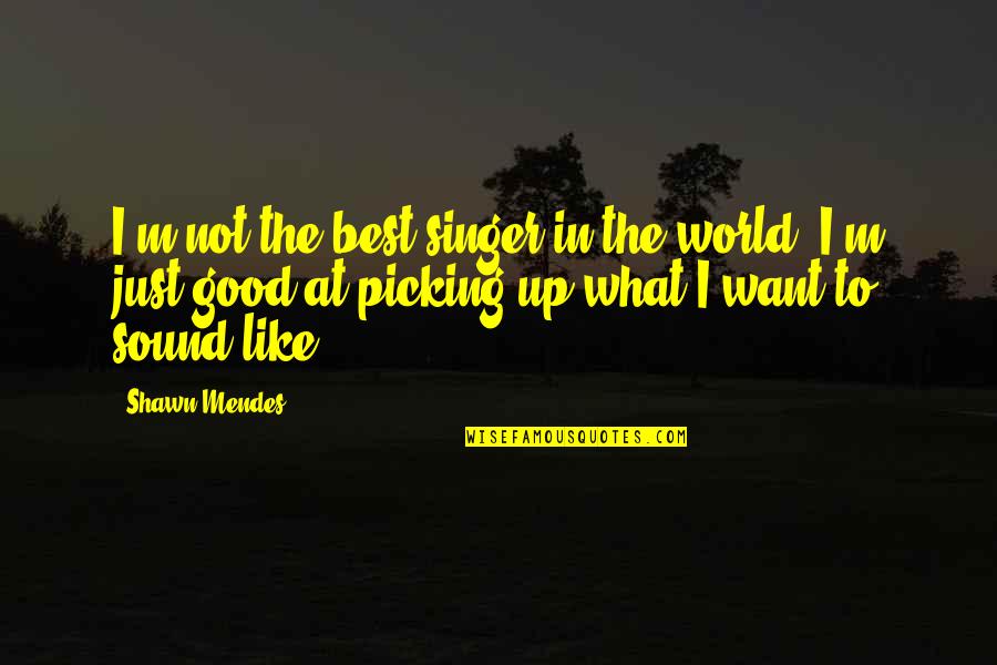 Fenris Wolf Quotes By Shawn Mendes: I'm not the best singer in the world; Fenris Wolf Quotes By Shawn Mendes: I'm not the best singer in the world;