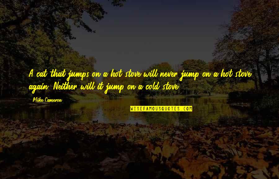 Fercodini Homes Quotes By Mike Cameron: A cat that jumps on a hot stove Fercodini Homes Quotes By Mike Cameron: A cat that jumps on a hot stove